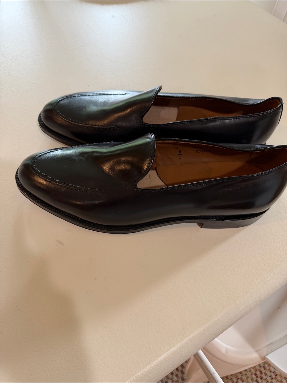 Todd Snyder X Alden Venetian Black Leather Loafers Sz 13.  New. Bag8